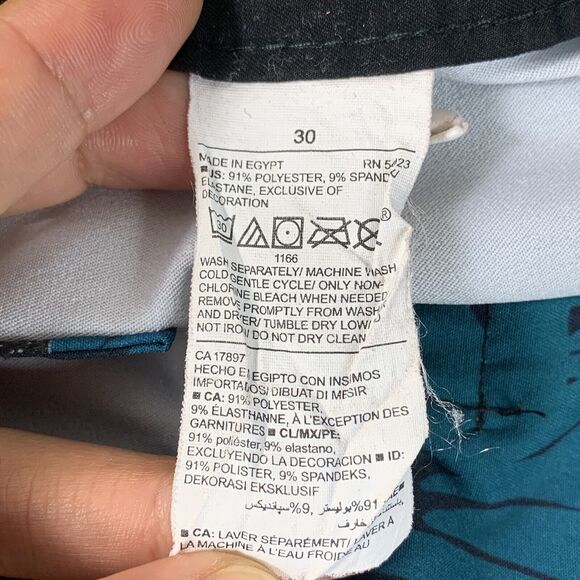 Old Navy Mens Swim Trunks Shorts Size 30 Drawstring Palm Surfing Elastic Waist - Picture 6 of 10